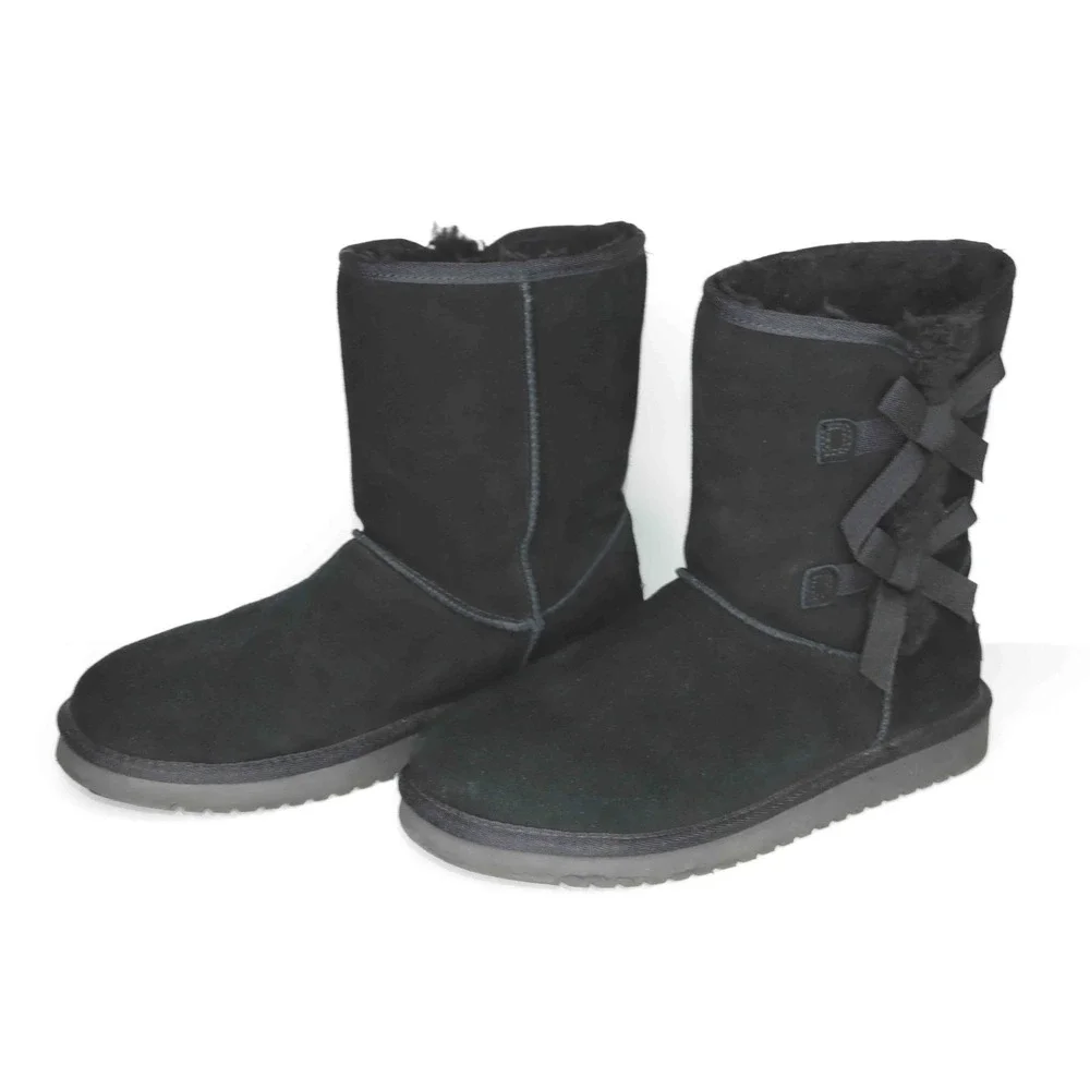 Koolaburra by UGG Victoria Black Short Winter Boots 1015874‎ Womens Size 9